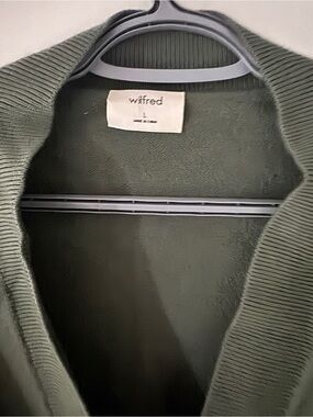 Wilfred Men's V-Neck Sweater in Olive Green